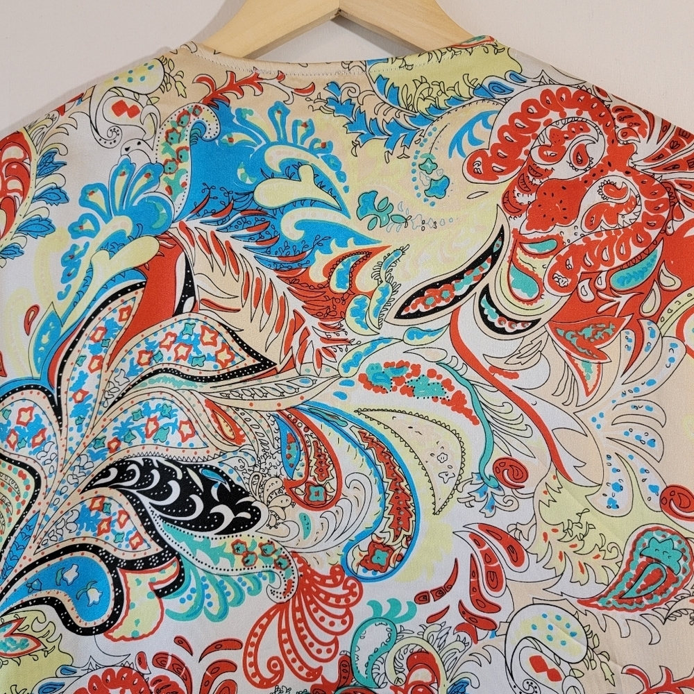 Double Zero Maude Kimono Cardigan Sz S Colorful Short Sleeve Cottagecore Spring - Picture 6 of 9